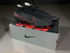 A pair of Nike Superfly 7 Elite FG football boots, black / smoke grey, UK 10.