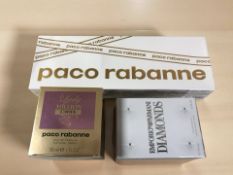 A Paco Rabanne fragrance gift set containing Lady Million, Lady Million Empire,