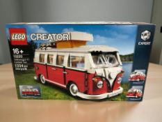 A LEGO Creator 10220 Volkswagen T1 camper van.