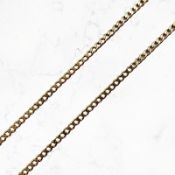 A 9ct gold flat link necklace, length 73 cm CONDITION REPORT: 10.