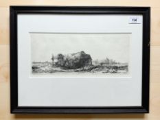 Rembrandt Van Rijn (Dutch, 1606 - 1669) : Landscape with a Cottage and a Haybarn, etching, 1641,