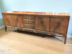 A 20th century Greaves & Thomas mahogany sideboard, model No. 5248, 220 cm x 45 cm x 78 cm.