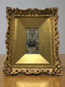 Indian School (Early 20th Century) : Ruler and Court Attendants, gouache on panel, 15 cm x 7.