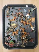A group of hand painted cast lead miniature soldiers, cavalrymen, etc, including Delprado.