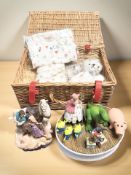 A hamper containing Cath Kidston children's clothing, teddy bear, etc,