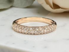 A 9ct gold pink dimaond ring, total diamond weight 0.