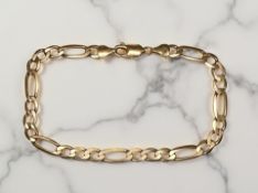 A 9ct gold bracelet, length 18.5cm. CONDITION REPORT: 4.