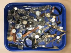 A large quantity of mainly gent's wristwatches including Lorus, Sekonda, Slazenger, etc.