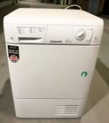 A Hotpoint 8kg condenser dryer.