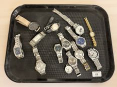 A collection of lady's and gent's designer wristwatches to include Michael Kors, Emporio Armani,