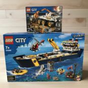 A LEGO City 60266 ship, and a further LEGO City 60225 NASA rover model.