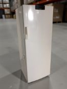 A Siemens upright freezer.