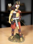 A composition figure of a samurai warrior, height 51 cm.
