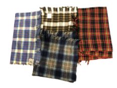 A group of tartan blankets (1 box)