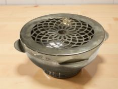 An Elizabeth II silver incense bowl and cover, maker DJM, London 1992, diameter 15cm.
