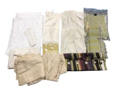 A group of curtains and pelmets etc (1 box)