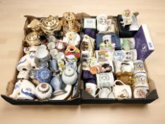 A large quantity of ceramics, royal commemorative porcelain mugs, ornaments, tea wares, etc.