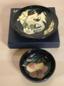 A modern Moorcroft Lamia pin dish, designed by Rachel Bishop, diameter 11.