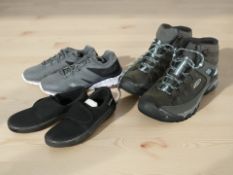 A pair of Keen walking boots UK 6, Fila children's trainers size 4,