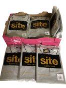 A box of new Site clothing.