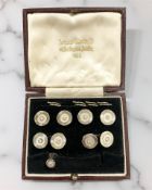 A group of 18ct white gold diamond-set cuff links and dress studs CONDITION REPORT: