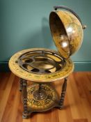 A globe drinks trolley, height 90 cm.