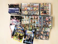 Several binders containing a very large quantity of Doctor Who trading cards and several related