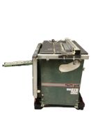 A Kity 1619 work shop saw together with Rexon ball roller support stand