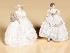 Two Coalport figures 'Rose' No. 4394 of 12500 and 'The Fairest Rose' No. 10065 of 12500.