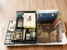 Assorted cameras, other electricals including webcam, together with volumes and ephemera,