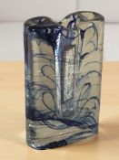A 1970's Ingrid Glashutte studio glass vase, height 17 cm.