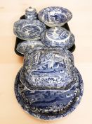 A group of Copeland Spode Italian blue and white dinner china
