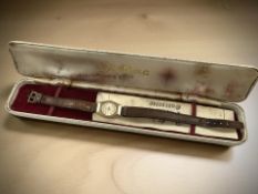 A lady's vintage 9ct gold Bentima wristwatch,