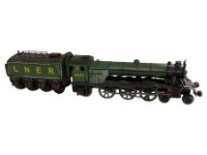 A tin plate model Flying Scotsman, overall length 65 cm.