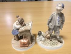 A Royal Worcester figure 'Can I Come Too' limited edition No.