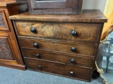 A Victorian mahogany four drawer chest, 107 cm x 53 cm x 91 cm.