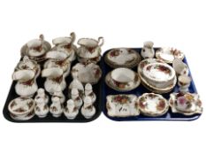 Approximately forty three pieces of Royal Albert Old Country Roses porcelain.
