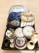 Assorted ceramics including Dickens Ware plate, other collectors plates,