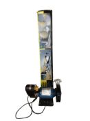 A Work Zone 240 watt bench grinder and a wood turning lathe in box