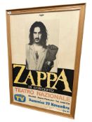 A Frank Zappa advertising board, 68 cm x 99 cm.