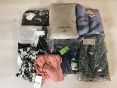 A group of lady's clothing including Misguided sweatshirt, further pair of denim jeans,