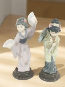 Two Lladro geishas No. 4991, plus another.