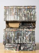 A collection of Marvel graphic novels, the vast majority sealed in retail cellophane.