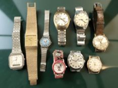 A group of vintage and later lady's and gent's wristwatches including Liga, Casio, Sekonda,