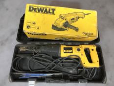 A DeWalt DW830 disk grinder and a DW306 power saw,