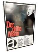 A continental advertising poster 'Der Dritte Mann', 67 cm x 100 cm.