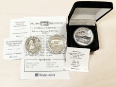 A Westminster Concorde Milestones Roll out of the Concorde Prototype £5 silver 1oz coin,