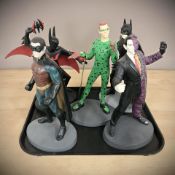 Five DC Comics Batman Collector's figures, circa 1999,