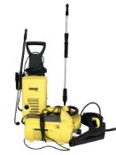 Two Karcher pressure washers and a further floor cleaner.
