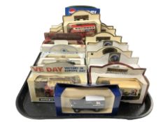 A group of boxed die cast delivery vans including Days Gone,